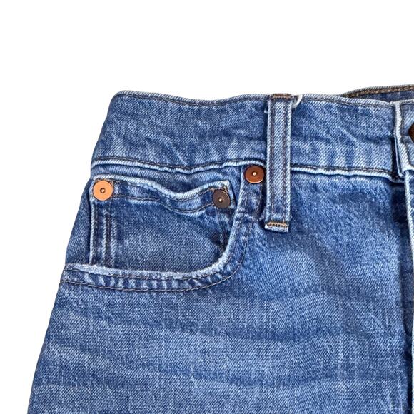 Madewell The Perfect Vintage Full-Length Jean Distressed Wash Blue Denim Size 25 - Picture 4 of 12